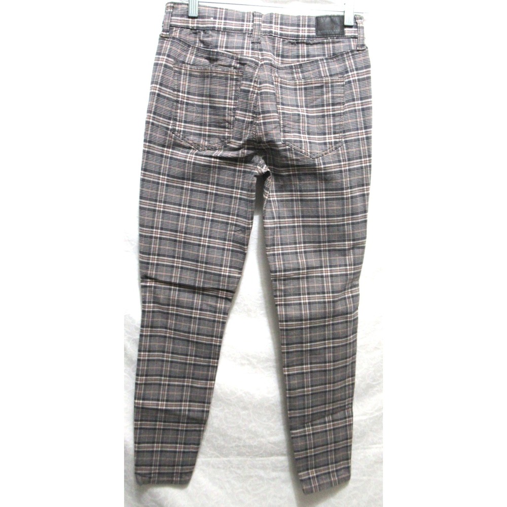 American Eagle Outfitters Size 4 Multi Plaid Super Stretch High Rise Jeggings - Picture 7 of 9